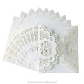 Wholesale White Laser Holder Rose Pattern Invitation Card and Customized Laser Cut Greeting Cards Birthday Invitation Cards