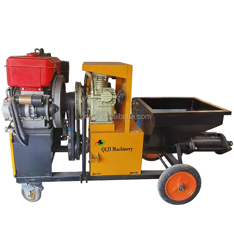 Household Small Construction Machinery Wall Cement Spraying Machine diesel Power Mortar Cement Sprayer Machine