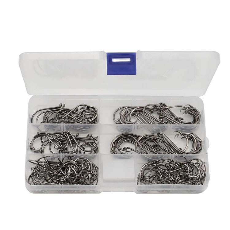 70pcs 7385 High Carbon Steel Saltwater Catfish Fishing Circle Hook 2/0 3/0 4/0 5/0 6/0 7/0 8/0  Fewer Injured Fish
