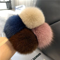 Rope Fluffy Tie Hair Accessories Furry Scrunchie Cute Elastic Hair Bands Girls Real Fox Fur Rubber Elastic Ring