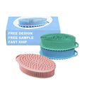 Custom Logo Soft Bristle Body Brush Exfoliating Silicone Body Scrub Bath Brush Back Body Shower Brush