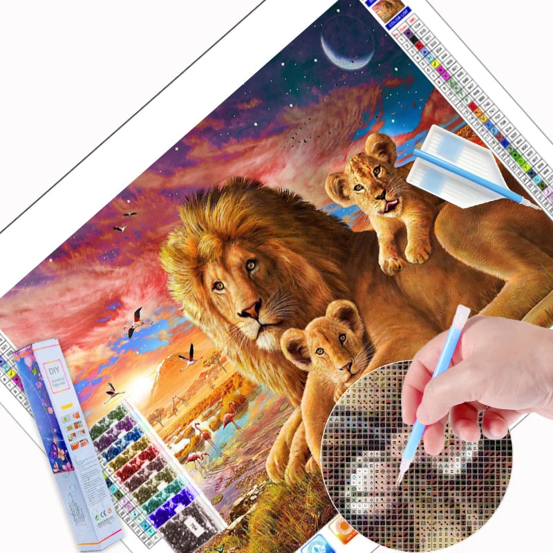 N-0017 Manufacturer Classical Landscape Printed Canvas Wall Art Decorative Diamond Art