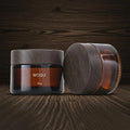 New Style 5g 10g 20g 30g 50g 100g Black Wood Grain Lid Face Care Container Amber Brown Cosmetic Packaging Glass Cream Jar