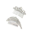 Silver Crystal Wedding Hair Combs for Women Glass Rhinestone Princess Hair Accessories for Anniversary & Engagement Jewelry
