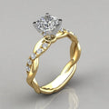 SC Exquisite Fashion Silver Gold Color Engagement Rings Women Anniversary Bridal Wedding Jewelry Shiny White Zircon Diamond Ring