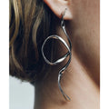 2023 New Arrival Fashion Jewelry New Alloy Exaggerated Earrings for Women Design Asymmetrical Minimalist Geometric Earrings