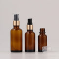 2025 Gift Wholesale Prices 5ml 10ml 15ml 20ml 30 ml 50ml 100ml Amber Black Frosted Glass Cosmetic Essential Oil Lotion Bottle