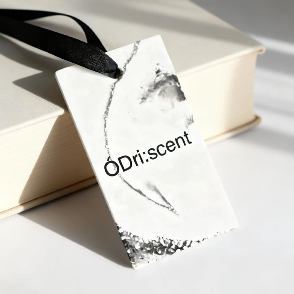 Logo Printed Customized Car Pendant Gift Aroma Stone Fragrance Home Decoration Scented Ceramic Plaster Diffuser