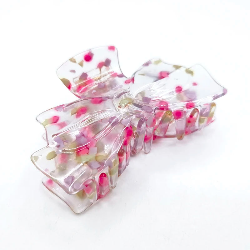 Sewingman B0693 Bow Knot Acetate French Barrettes Claw Banana Thick Hair Clips