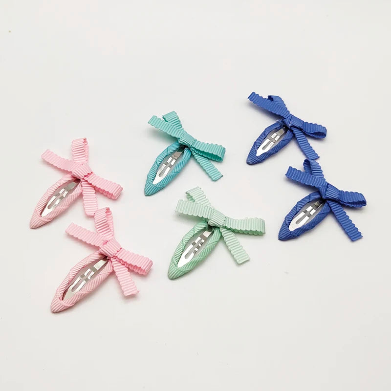 Song May Customizable Kids Hair Clip Stylish Butterfly Duck Bow Design Multi-Color Boutique Ribbon Features Customized Logo