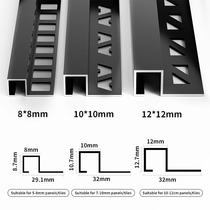 Modern Design Profile Decorative Metal Baseboard in Stainless Steel for Villa Hospital Hotel Waterproof Function