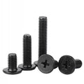 Black Stainless Steel M3 M4 X 10mm Low Profile Flat Screw Phillips Electronic Miniature Micro Screws Ultra Slim Thin Head Screw