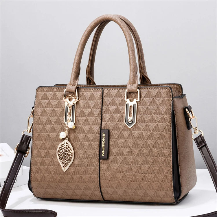 Simple Orange Single Modern Luxury Tassel Working Mini Women Hand Bag with Chain