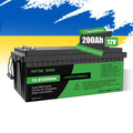 UK Local Stock12V 200Ah LiFePO4 Battery 12.8V 200A BMS 8000+ Deep Cycles 12V Lithium Battery for RV Solar System Off-Grid