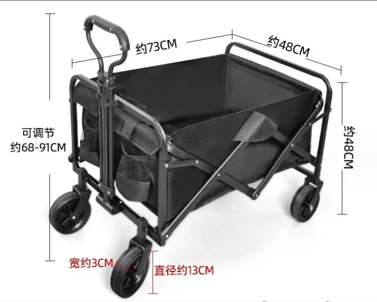 Best Selling Collapsible Folding Outdoor Utility Wagon for Camping Outdoor Garden Shopping Warehouse