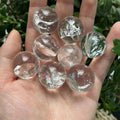 25 mm Wholesale High Quality Crystal rainbow Crack clear Quartz Sphere Small clear Quartz Balls for Sale