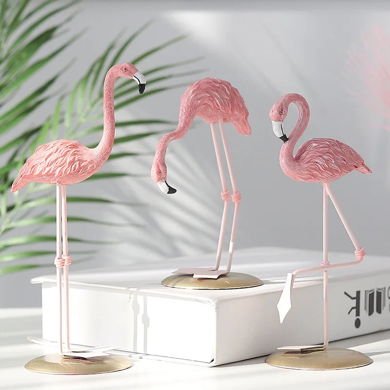 DREA Nordic Style Resin Flamingo Decorations Family Living Room Desktop Decoration Wedding Decorations