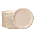 Wholesale 100% Compostable 9 Inch Paper Plates Sugarcane Ttableware Biodegradable Eco-Friendly Natural Disposable Bagasse Plate
