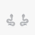 Ailmay Real Fashion 925 Sterling Silver Luxury Line Snake Stud Earrings for Women Party Charm Fine Jewelry Brincos