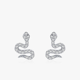 Ailmay Real Fashion 925 Sterling Silver Luxury Line Snake Stud Earrings for Women Party Charm Fine Jewelry Brincos