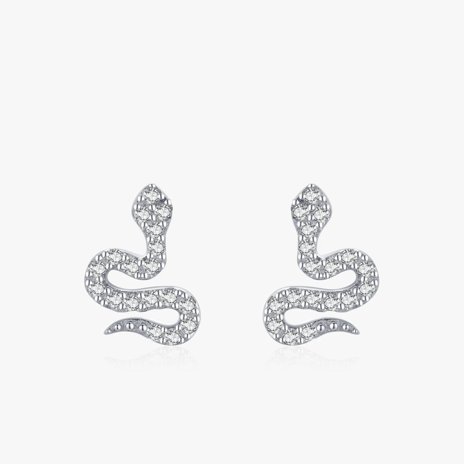Ailmay Real Fashion 925 Sterling Silver Luxury Line Snake Stud Earrings for Women Party Charm Fine Jewelry Brincos