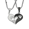 Rinhoo New Valentine's Day Love Couple Necklace Small and Versatile Heart Diamonds Pendant Necklaces Wholesale Price