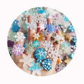 Winter Snowflakes Resin Cabochon Flatback Charms for Scrapbook Pencil Case Cups Christmas Drop Earrings Making