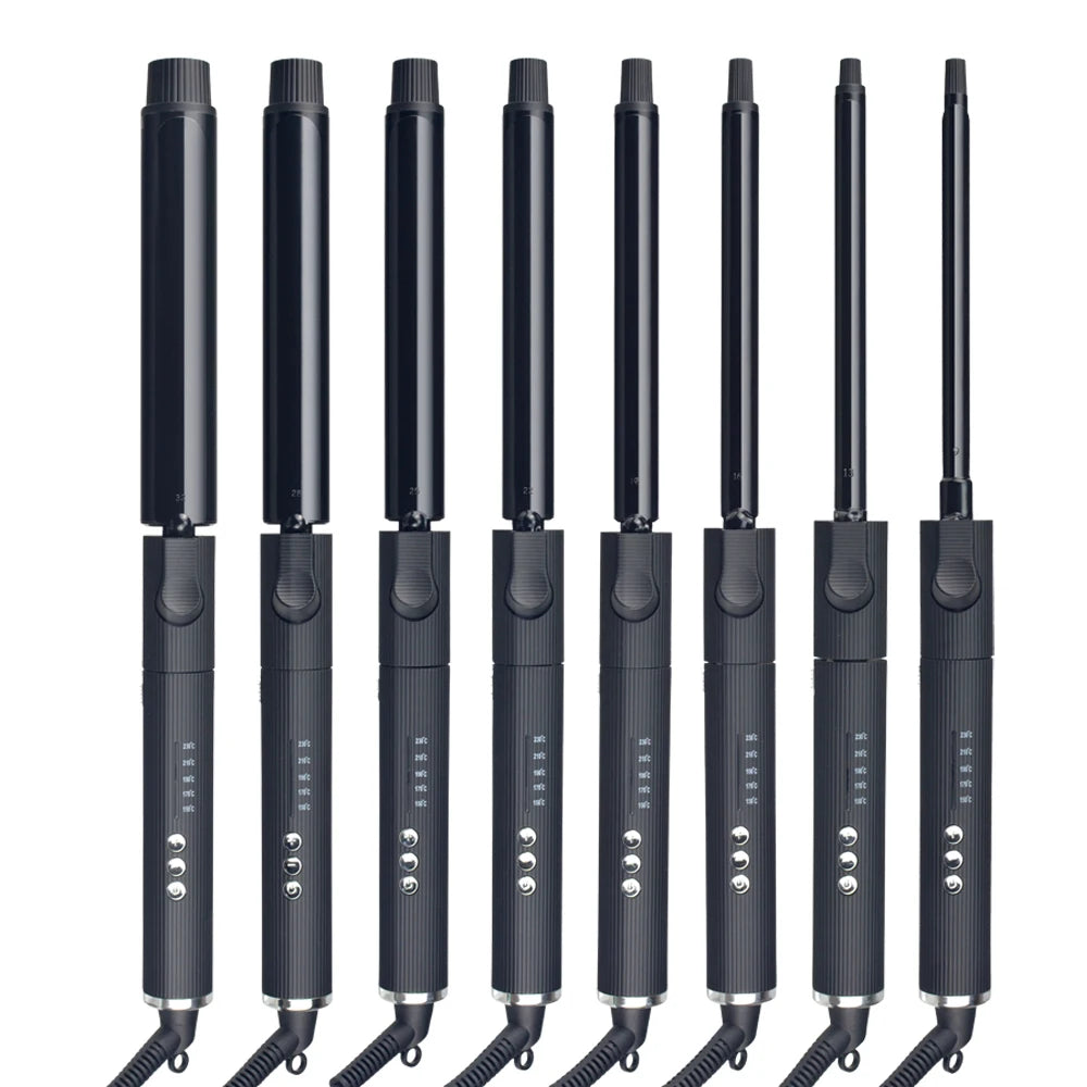 Professional Classic Deep Wave Ceramic Hair Curler - PTC Heater Electric Rotating with LED Temp Display