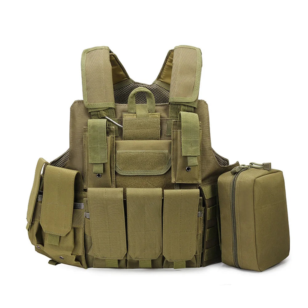 Outdoor Tactical Camouflage Fashion Waterproof Vest MOLLE Multi-function Quick-break Back Freely Combined CS Training Hunting