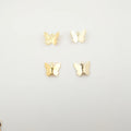 Bracelet Butterfly Pendants 18K Gold Plated Pendant Brass DIY Jewelry Accessories Smooth butterfly Eardrop Pendant