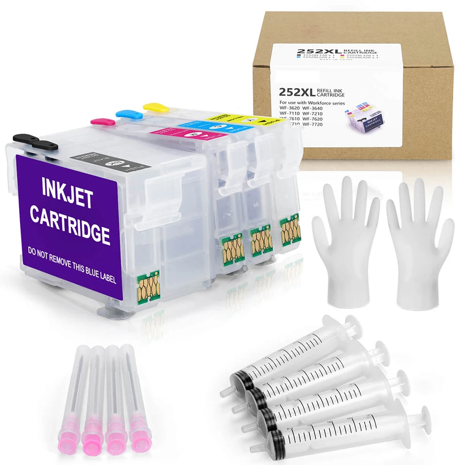 For EPSON 252XL 252 for Ink Cartridge Compatible Workforce WF-7710 WF-7720 WF-7110 WF-7210 WF-7610 WF-7620 WF-3620 WF-3640 Print