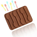 614 Silicone Spoon Chocolate Mold 6 Cavities Candy Making Molds DIY Specialty Bakeware Bpa Free Candy Cookie Soap Resin Silicone