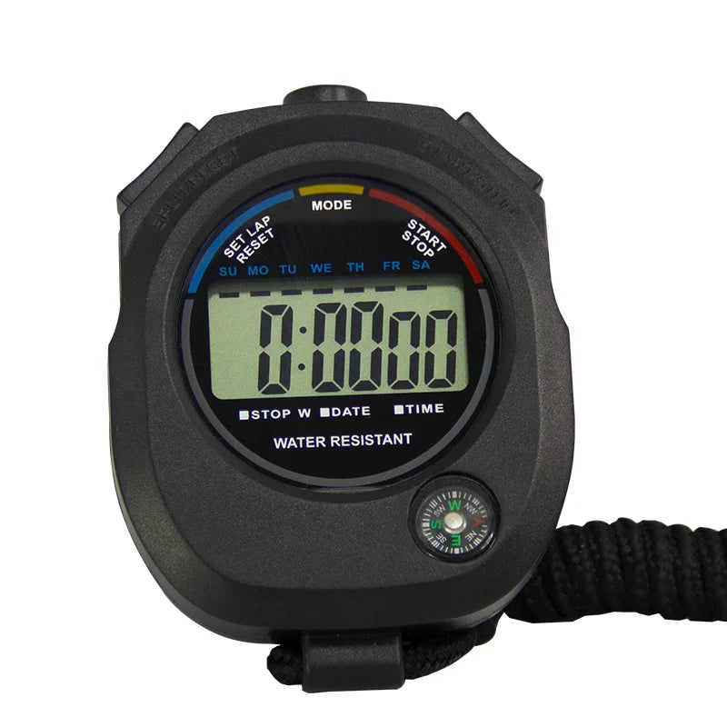 EMAF Professional Multifunction Gym Digital Compass Sport Chronograph Timer Time Day Week 0.01 Accuracy Waterproof Stopwatch