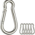 4x40mm 304 Stainless Steel Spring Snap Hook Carabiner-Model 5#D Electrolytic Treatment Clips