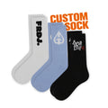 FREE DESIGN & MOCKUP Men Casual Sock Custom Logo Crew Men Sox Comfortable Soft Cotton Sock