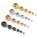 Stainless Steel Rose Gold Black Spacer Beads for Jewelry Making Accessories Supplies Findings Components