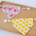 Pet Collar with Triangle Bib Fruit-Themed Accessories and Safety Buckle