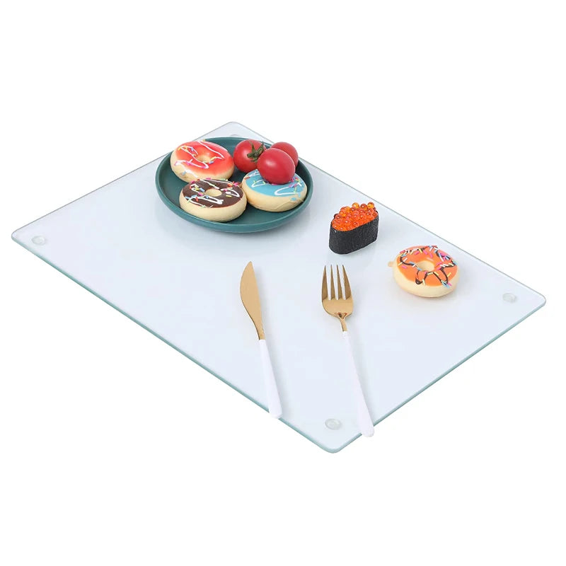 Qualisub 11x15.4inch Tempered Glass Clear Surface Sublimation Cutting Board Blanks for DIY Printing
