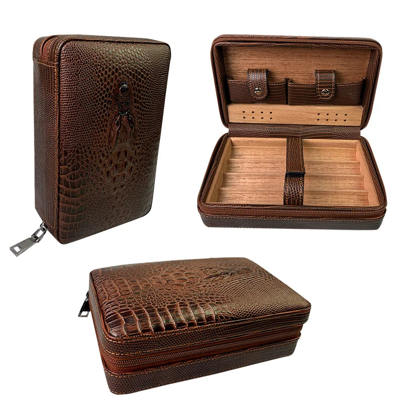 Vanace Custom Spanish Luxury Cedar Wood Humidor Cigar Boxes Modern Cabinet Design Lacquer MDF Built-In Humidifier Storage