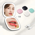 Hot Portable Folding Double Sided LED Makeup Mirror With 5X Magnification Pocket Mirror With LED Light