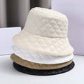 Winter Ultra Light Down Bucket Hats Women Girls Panama Fisherman Hat Outdoor Lady Cold Warm Basin Cap