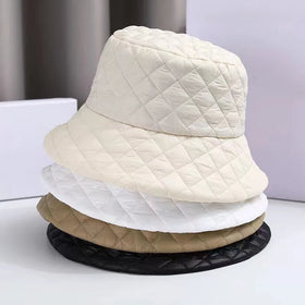 Winter Ultra Light Down Bucket Hats Women Girls Panama Fisherman Hat Outdoor Lady Cold Warm Basin Cap