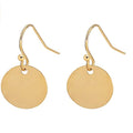 Modern Fashion Golden Small Round Disc Pendant Earrings Minimalist Earrings