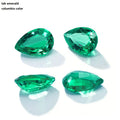 Starsgem Wholesale Emerald Stone Hydrothermal Pear Shape columbia Color Zambia Color Laboratory Emerald