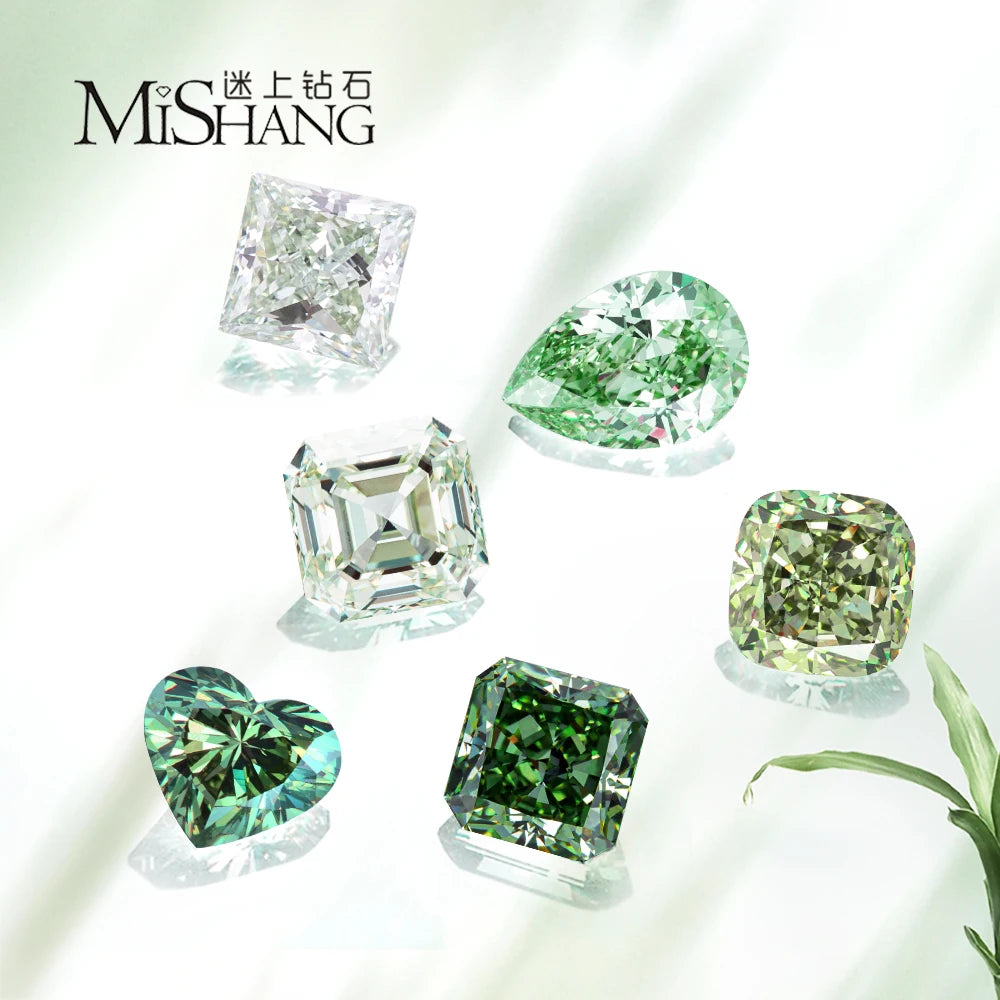 Fancy Intense Greyish Green Lab Diamonds Wholesale CVD HPHT Color Lab Grown Diamond With IGI Certificate