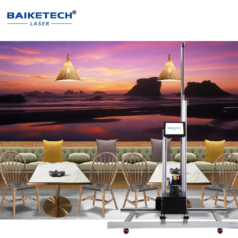 TH-GW12 Wholesale Price 3D Water-based Ink AI Vertical Wall Inkjet Printer for  Bus Advertising