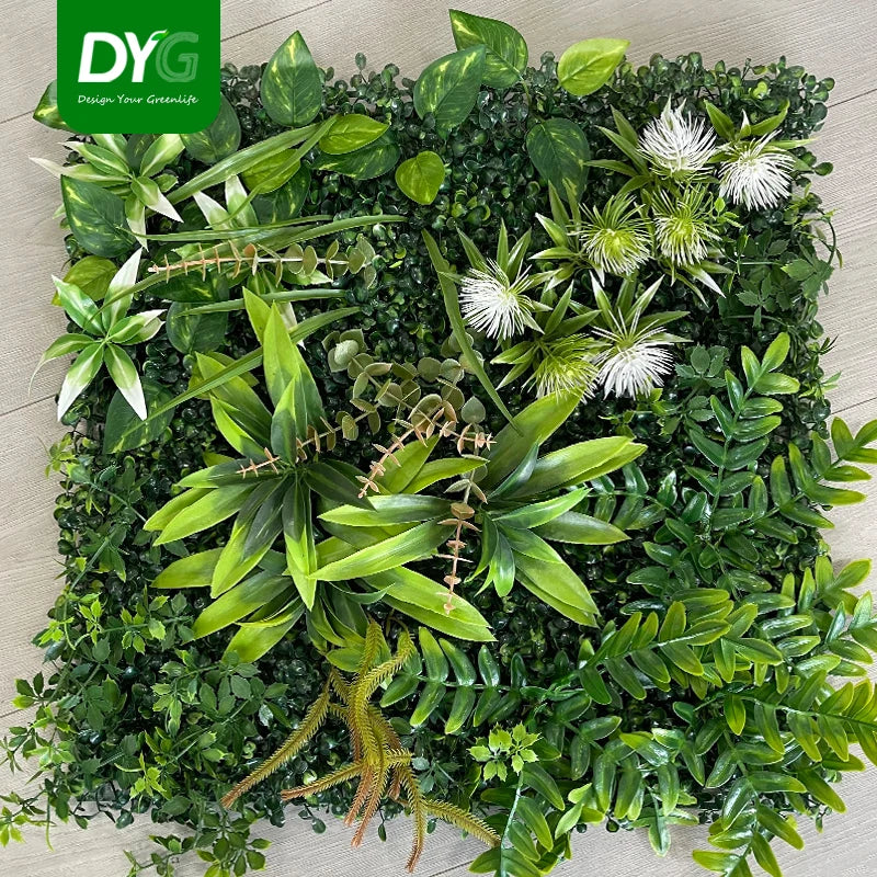 Diversiform artificialfence hedge screen fireproof boxwood panel plant grass wall