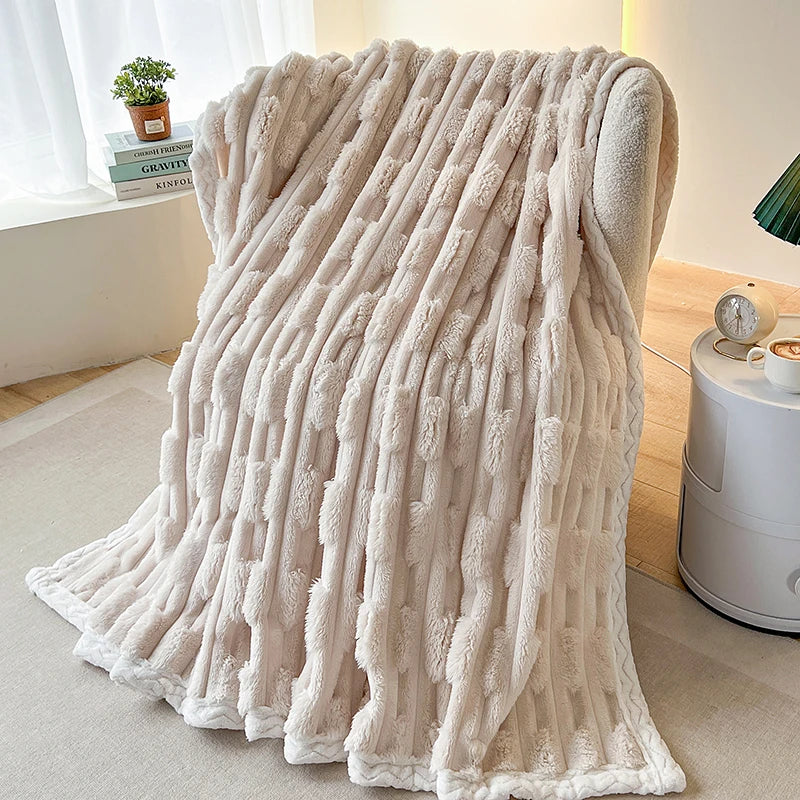 Wholesale Single Layer Blankets & Throws Super Soft Blankets for Winter Rabbit Faux Fur Throw Blanket