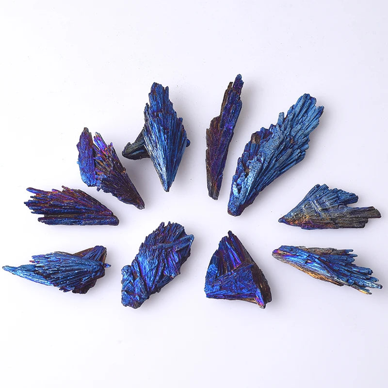 Purple Aura Black Tourmaline Natural Tourmaline Rough Mineral Indigo Titanium Deep Blue Aque Aura Quartz Stone