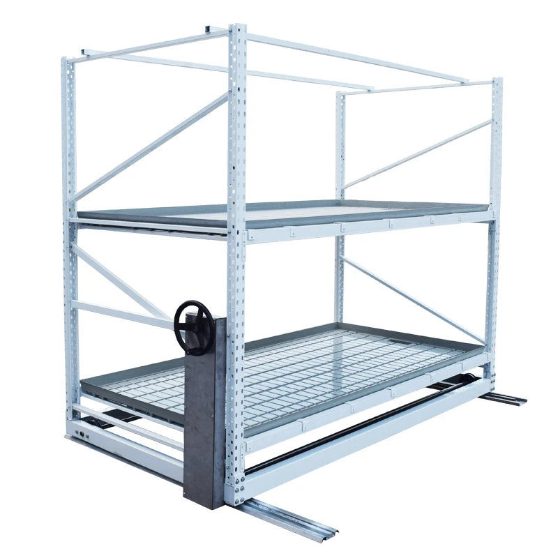 Wholesale Multi Tier Ebb Flow Rolling Table Vertical Grow Racks Agriculture Flood Table Movable Double Hydroponic Rolling Bench